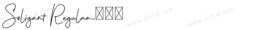 Soligant Regular字体转换